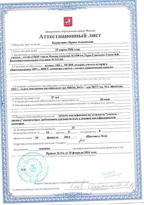 Домумент об образовании