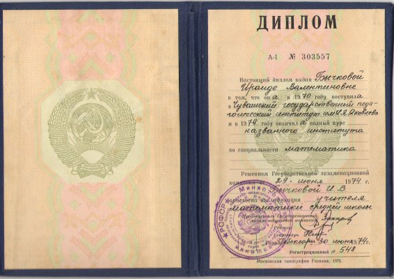 Домумент об образовании