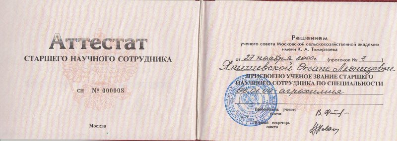 Домумент об образовании