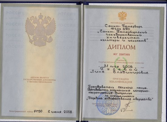 Домумент об образовании