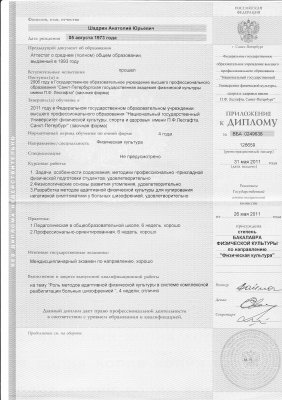 Домумент об образовании